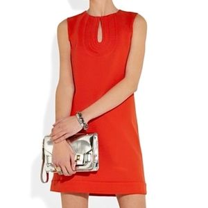 Diane Von Furstenburg Kadijah Keyhole Orange Sleeveless Dress